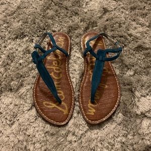 Sam Edelman. Navy suede sandals.